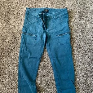 Light blue faded casual pants.